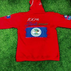 Red Printed Hoodie